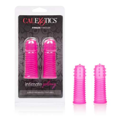 Calexotics Intimate Play Finger Tingler Textured Finger Sleeves Pink SE-1712-05-2 716770091963