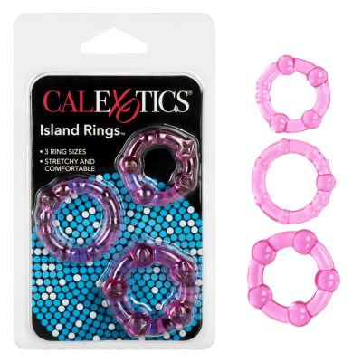 Calexotics Island Rings 3Pk Cock Rings Pink SE 1429 04 2 716770021168 Multiview