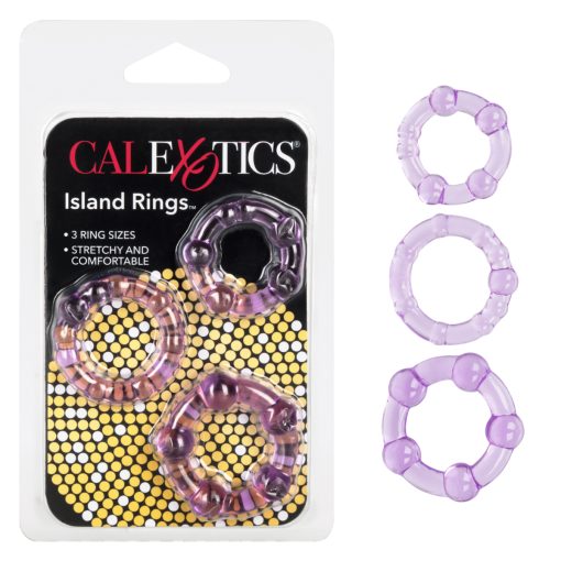 Calexotics Island Rings 3Pk Cock Rings Purple SE 1429 14 2 716770021175 Multiview