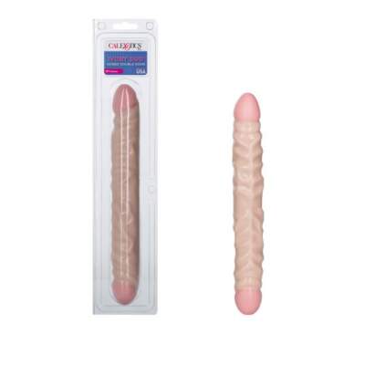 Calexotics Ivory Duo 12 Inch Veined Double Dong Light Flesh SE 0193 01 2 716770017291 Multiview