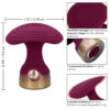 Calexotics JOPEN Starstruck Fantasy Lay On Clitoral Mushroom Vibrator Burgundy JO 8015 00 3 815768012956 Size Detail