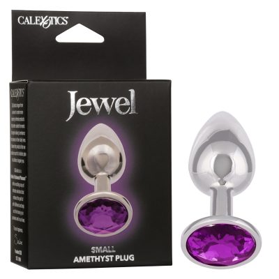 Calexotics Jewel Small Amethyst Gem Anal Plug Silver Purple SE 0438 20 3 716770106520 Multiview
