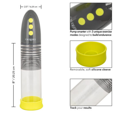 Calexotics Link Up Smart Pump Rechargeable Automatic Penis Pump Grey Green SE 1352 50 3 716770101631 Info Detail