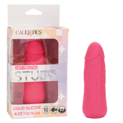 Calexotics – Studs Neon Silicone Mini Vibrating 4.25″ Vibrator (Neon Pink)