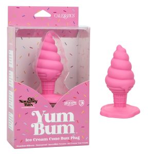 Calexotics Naughty Bits Yum Bum Ice Cream Cone shaped Butt Plug Pink SE 4410 41 3 716770101846 Multiview