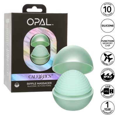 Calexotics Opal Ripple Massager Rechargeable Clitoral Vibrator Mint Green SE 0008 75 3 716770107107 Info Multiview