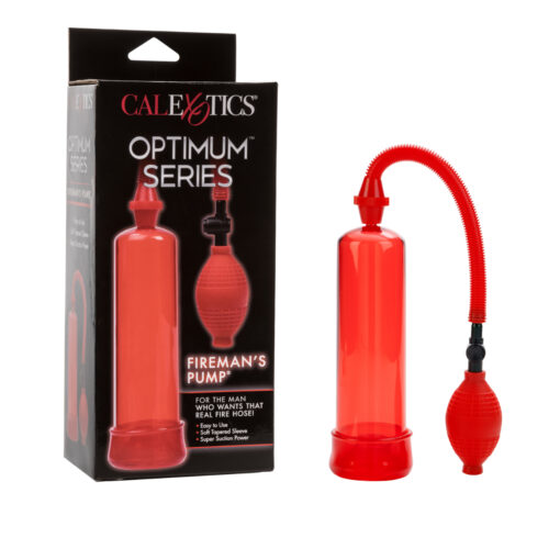 Calexotics Optimum Series Firemans Pump Penis Pump Red SE 1008 00 3 716770003812 Multiview