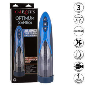 Calexotics Optimum Series Rechargeable Waterproof Penis Pump Blue SE 1045 05 3 716770101501 Detail Multiview