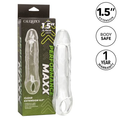 Calexotics Performance Maxx 1 point 5 Inch Penis Extension Sleeve Clear SE 1632 15 3 716770106889 Info Multiview