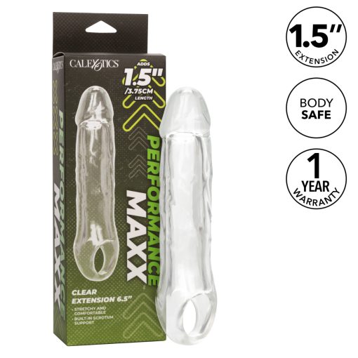 Calexotics Performance Maxx 1 point 5 Inch Penis Extension Sleeve Clear SE 1632 15 3 716770106889 Info Multiview