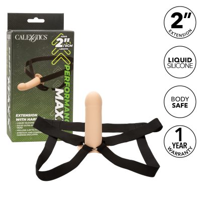 Calexotics Performance Maxx 2 Inch Extension with Harness Light Flesh SE 1633 40 3 716770101990 Multiview