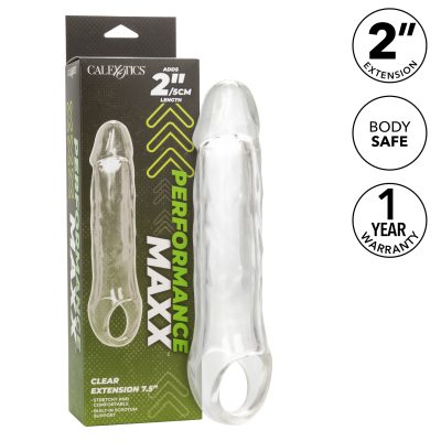 Calexotics Performance Maxx 2 Inch Penis Extension Sleeve Clear SE 1632 20 3 716770106896 Info Multiview