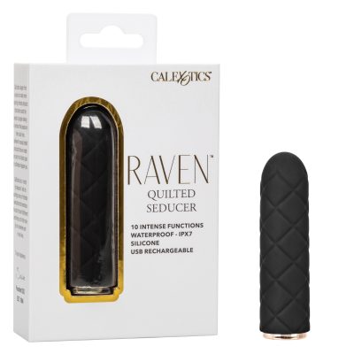 Calexotics Raven Quilted Seducer Pinpoint Bullet VIbrator Black SE 2801 10 3 716770106049 Multiview