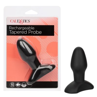 Calexotics Rechargable Silicone Tapered Anal Probe Black SE 1234 50 2 716770106247 Multiview