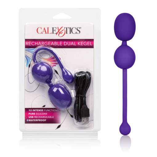 Calexotics Rechargeable Dual Kegel Balls Purple SE-1328-15-2 716770091529