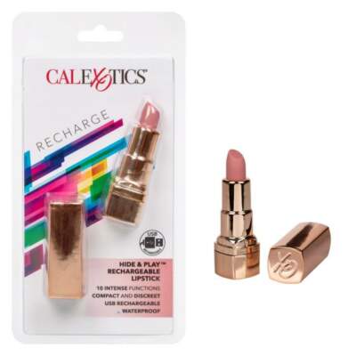 Calexotics Rechargeable Hide and Play Lipstick Vibrator Nude SE-2930-20-2 716770093448