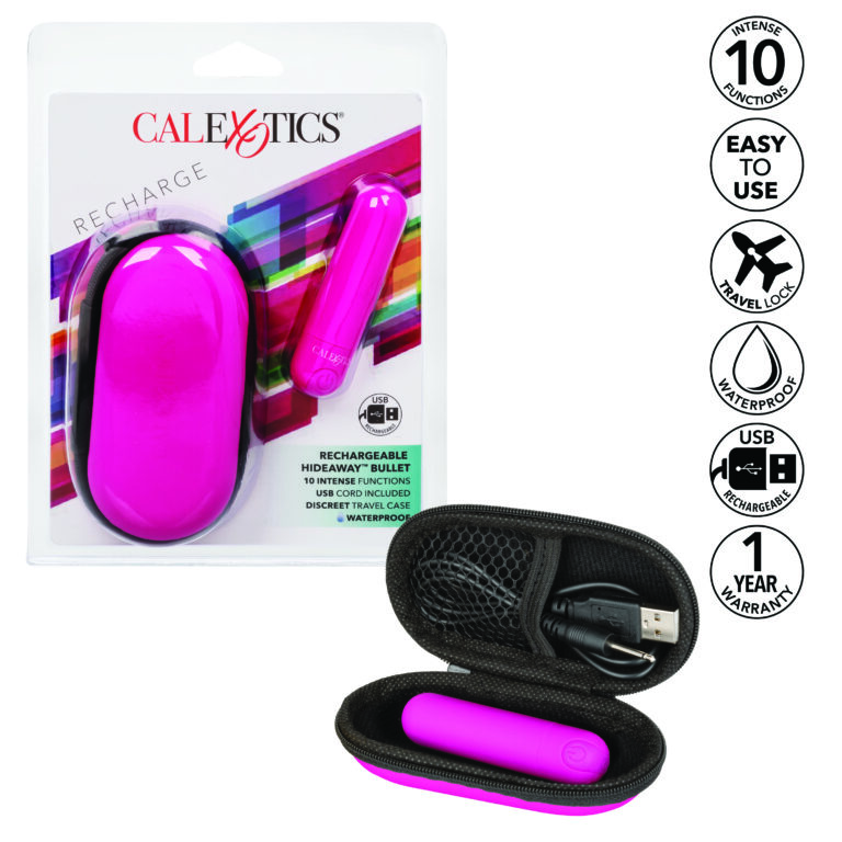 Calexotics Rechargeable Hideaway Bullet Pink SE 0062 30 2 716770099372 Multiview