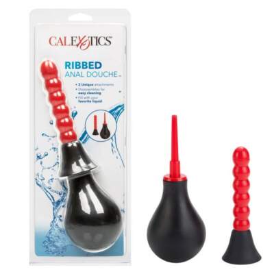 Calexotics Ribbed Anal Douche 195ml Black Red SE 0372 10 2 716770090973 Multiview