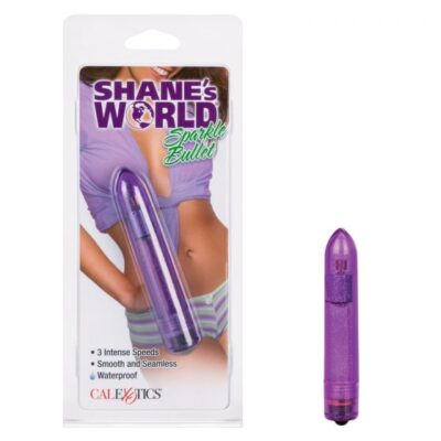 Calexotics Shanes World Sparkle Bullet 3 speed Bullet Vibrator Purple SE 0065 15 716110088196 Multiview