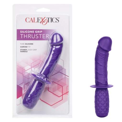 Calexotics Silicone Grip Thruster Penis Dong Purple SE 0315 10 2 716770091956 Multiview