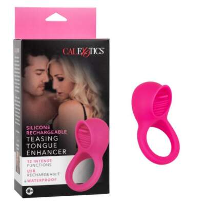 Calexotics Silicone Rechargeable Teasing Tongue Enhancer Pink SE 1841 70 3 716770094711 Multiview