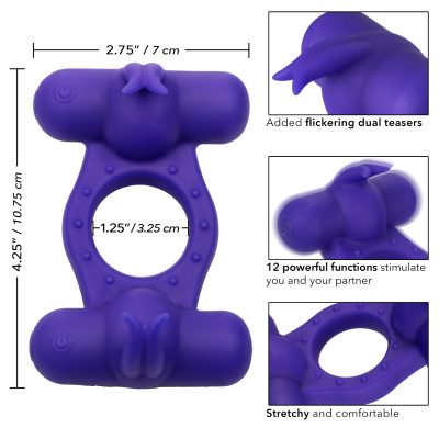 Calexotics Silicone Rechargeable Triple Orgasm Enhancer Purple SE 1843 50 3 716770104441 Info Detail