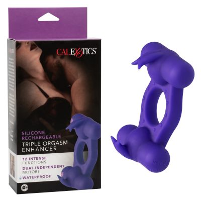 Calexotics Silicone Rechargeable Triple Orgasm Enhancer Purple SE 1843 50 3 716770104441 Multiview