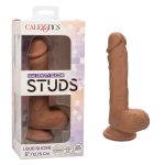 Calexotics Silicone Studs 5 inch Dual Density Dong with Balls Medium Flesh SE 0255 10 3 716770104250 Multiview