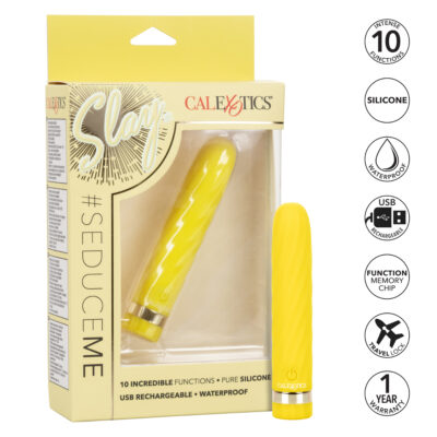 Calexotics Slay SeduceMe Rechargeable Compact Vibrator Yellow SE 4407 13 3 716770095527 Info Multiview