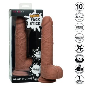 Calexotics Squirting Fuck Stick 9 Inch Vibrating Squirting Dildo with Balls Medium Brown Flesh SE 0257 30 3 716770105684 Info Multiview