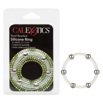 Calexotics Steel Beaded Cock Ring Extra Large 2 Inch SE 1437 20 2 716770094230 Multiview