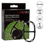Calexotics Steel Beaded Dual Silicone Maximizer Ring Black SE 1426 25 3 716770099198 Info Multiview