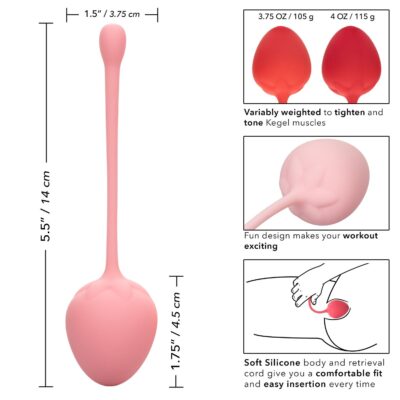 Calexotics Strawberry Kegel Training Set 6pc Red Pink SE-1290-20-3 716770092427
