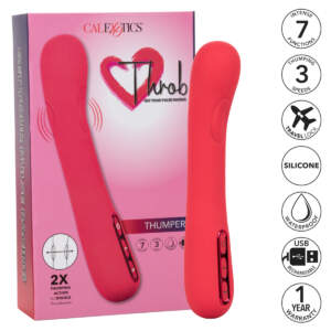 Calexotics Throb Thumper Rechargeable Pulsing Vibrator Red SE 4500 10 3 716770095909 Multiview