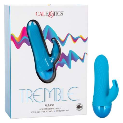Calexotics Tremble Please Rechargeable Mini Rabbit Vibrator Blue SE 4401 20 3 716770095329 Multiview