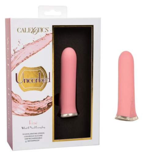 Calexotics Uncorked Rose Rechargeable Mini Vibrator Pink SE 4370 10 3 716770095725 Multiview