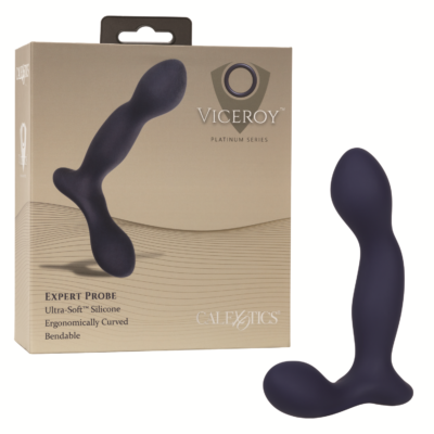 Calexotics Viceroy Expert Probe Bendable Silicone Prostate Probe Massager Blue SE 0432 65 3 716770098283 Multiview