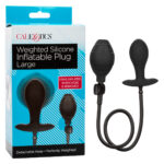 Calexotics Weighted Silicone Inflatable Butt Plug Large Black SE 0429 15 3 716770100900 Multiview