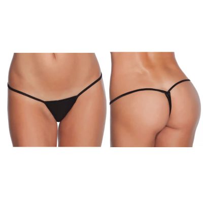 Coquette Low Rise Lycra G String One Size Black C0100BKOS 883124084442 Multiview