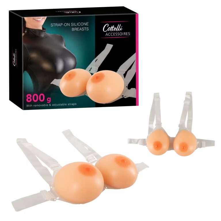 Cotelli Silicone Breasts with Straps 800g Light Flesh 24607935001 4024144140756 Multiview