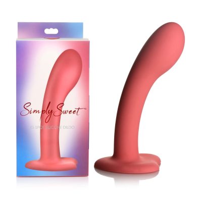 Curve Novelties Simply Sweet 7 Inch G Spot Silicone Dildo Pink CN 11 0414 32 653078943405 Multiview