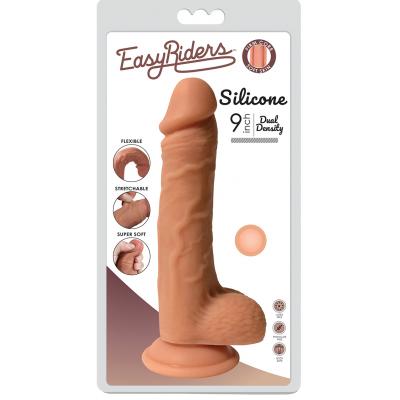 Curve Toys Easy Rider 9 Inch Dual Density Dong with Balls Vanilla Light Flesh CN 18 0925 10 653078940336 Boxview