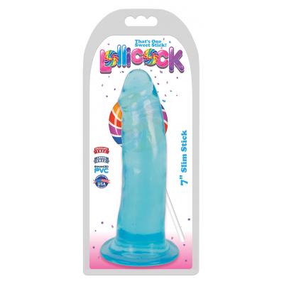 Curve Toys Lollicocks 7 Inch Slim Stick Dong Berry Ice Blue CN 14 0505 46 643380985668 Boxview