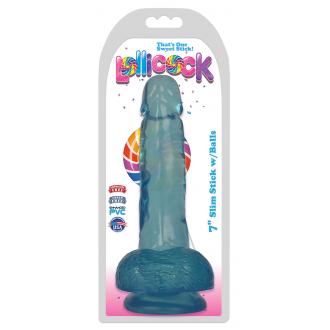 Curve Toys Lollicocks 7 Inch Slim Stick Dong with Balls Berry Ice Blue CN 14 0514 46 643380985750 Boxview