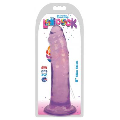 Curve Toys Lollicocks 8 Inch Slim Stick Dong Grape Ice Purple CN 14 0509 51 643380985705 Boxview
