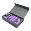 DORR USB Rechargeable Interchangeable Head Vibrator Kit Purple 852958007118