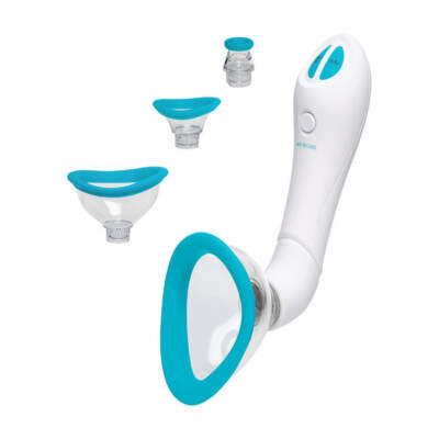 Doc Johnson Bloom Vibrating Automatic Pussy Clitoral Pump Teal 0617 06 BX 782421077730 Detail