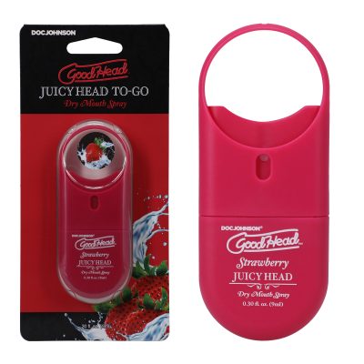 Doc Johnson Goodhead Juicy Head to Go Dry Mouth Spray Strawberry Flavour 9ml 1361 25 BX 782421083830 Multiview