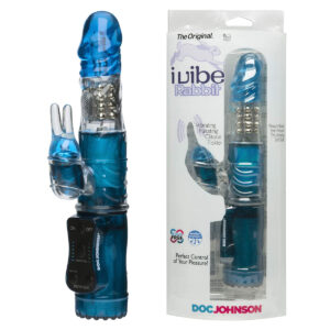 Doc Johnson iVibe Rabbit Vibrator Large Newer Version Beaded Blueberry 6001 04 BX 782421490805 Multiview