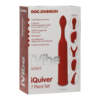 Doc Johnson iVibe Select iQuiver 7pc Vibrator with Tips Set Red 6026 10 BX 782421077822 Boxview